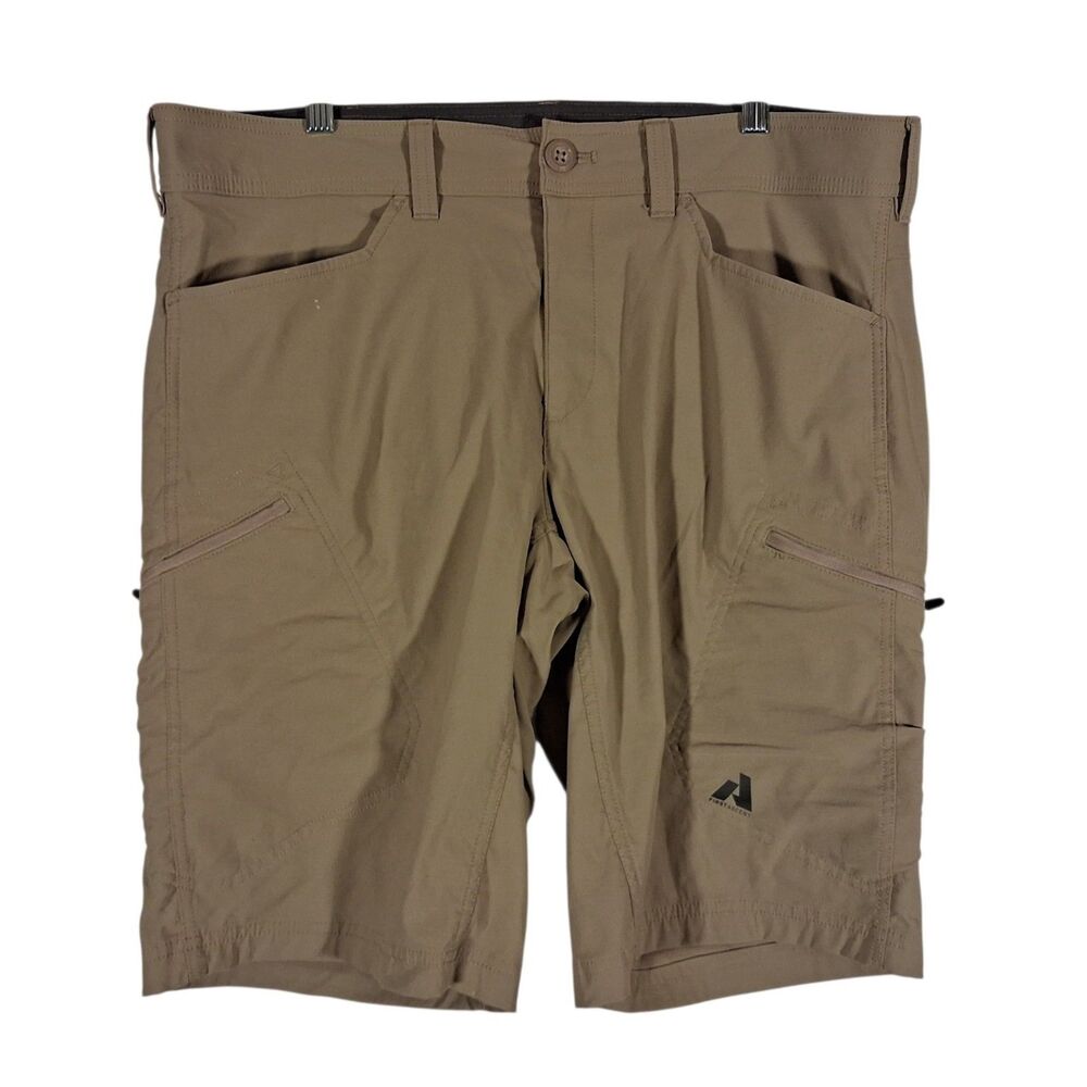 Eddie Bauer First Ascent cargo shorts mens 38 khaki tan nylon performance camp